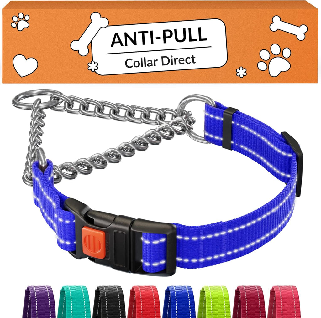 Packaging display of the authentic USA imported pink CollarDirect martingale dog training collar
