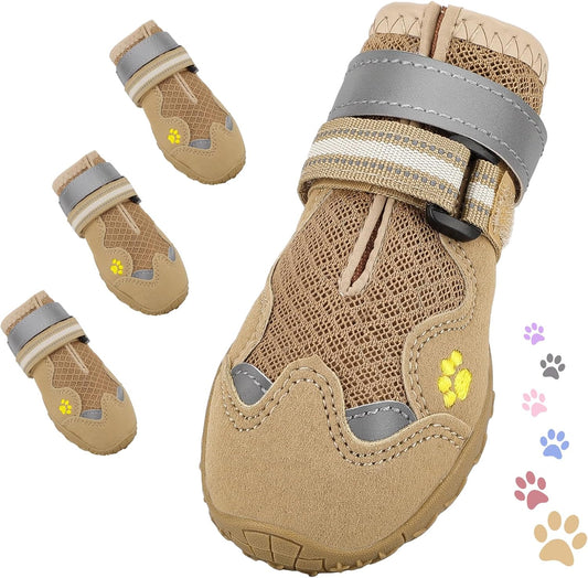 Fishoaky mesh dog shoes front view for paw protection