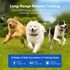 Two waterproof dog collars for electronic fence containment system