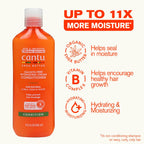 Cantu moisturizing conditioner bottle showcasing sulfate free ingredients for healthy hair growth
