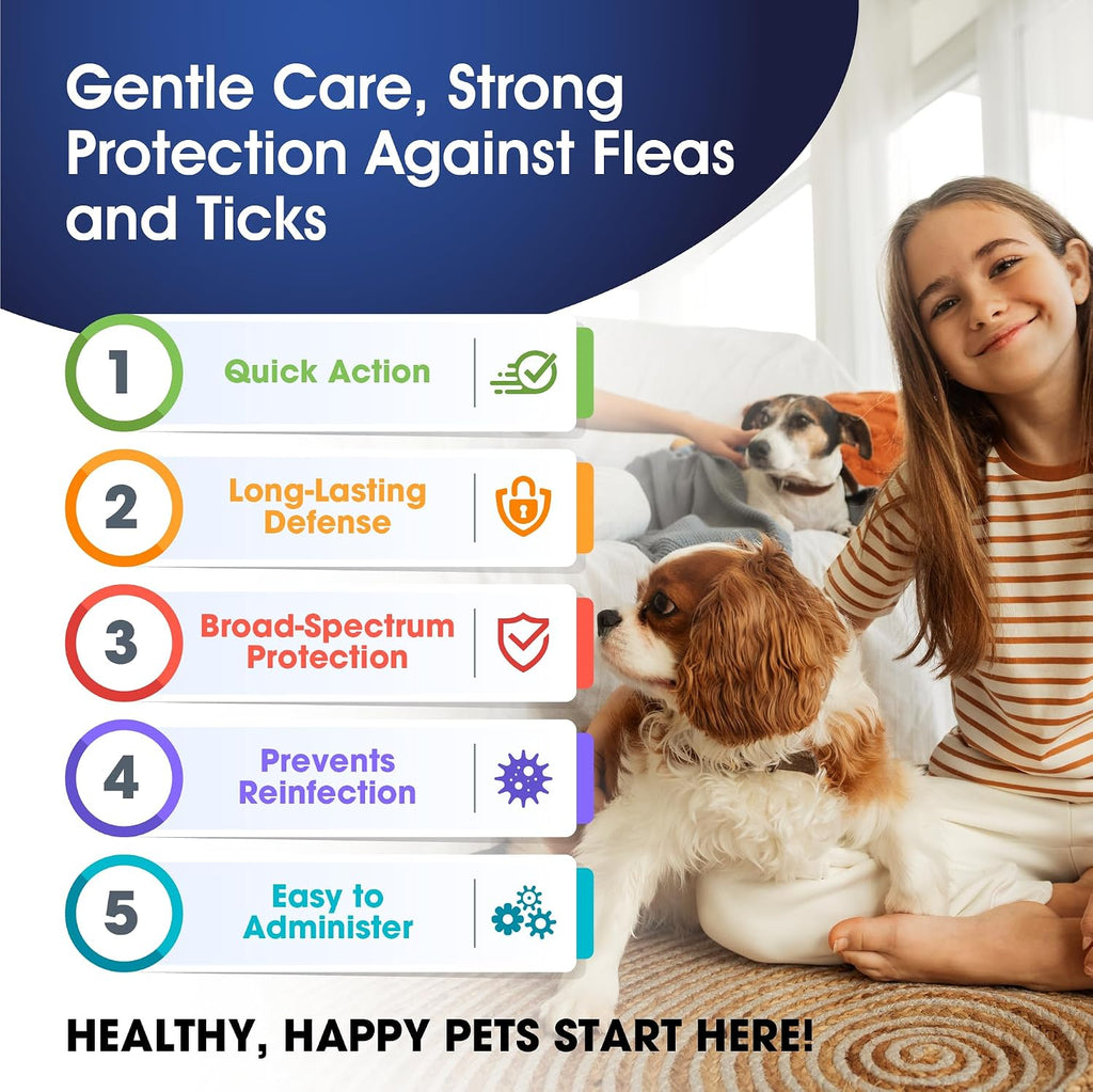 USA imported oral parasite treatment for multi pet households close up
