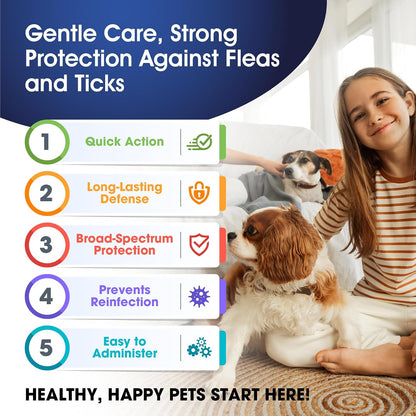 USA imported oral parasite treatment for multi pet households close up