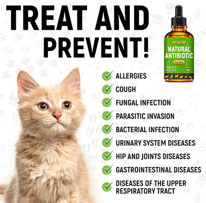 Salutempet pet herbal drops showing dosage chart and instructions