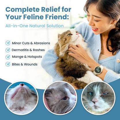 Non toxic feline anti itch moisturizing lotion for dry skin care