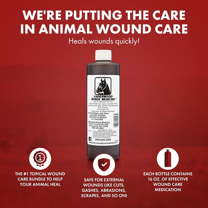 Underwood wound spray bottle for equine first aid