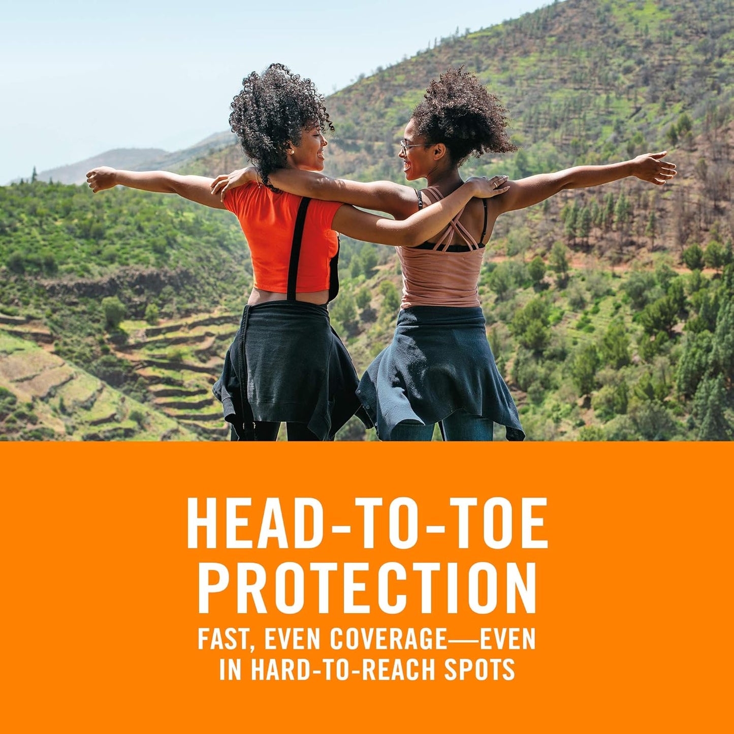 Enriched with aloe vera and vitamin e sunscreen spray packaging detail