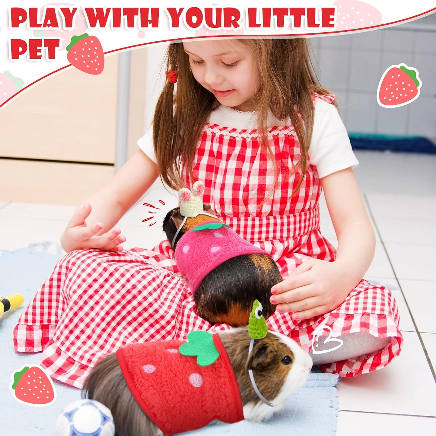 Cute frog style costume set for small animals including hamsters