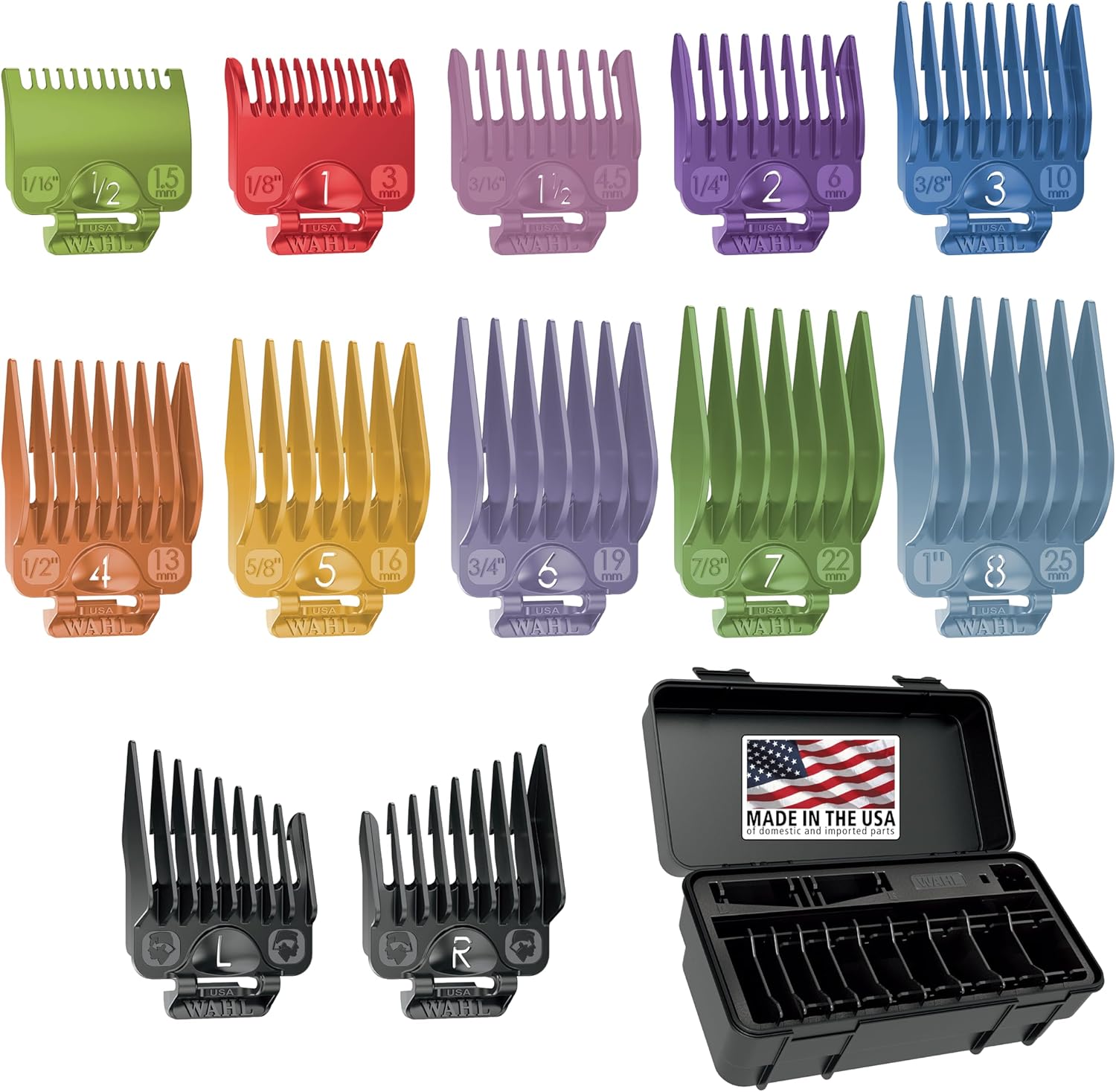Wahl Clipper Secure-Fit attachment guard kit with storage case