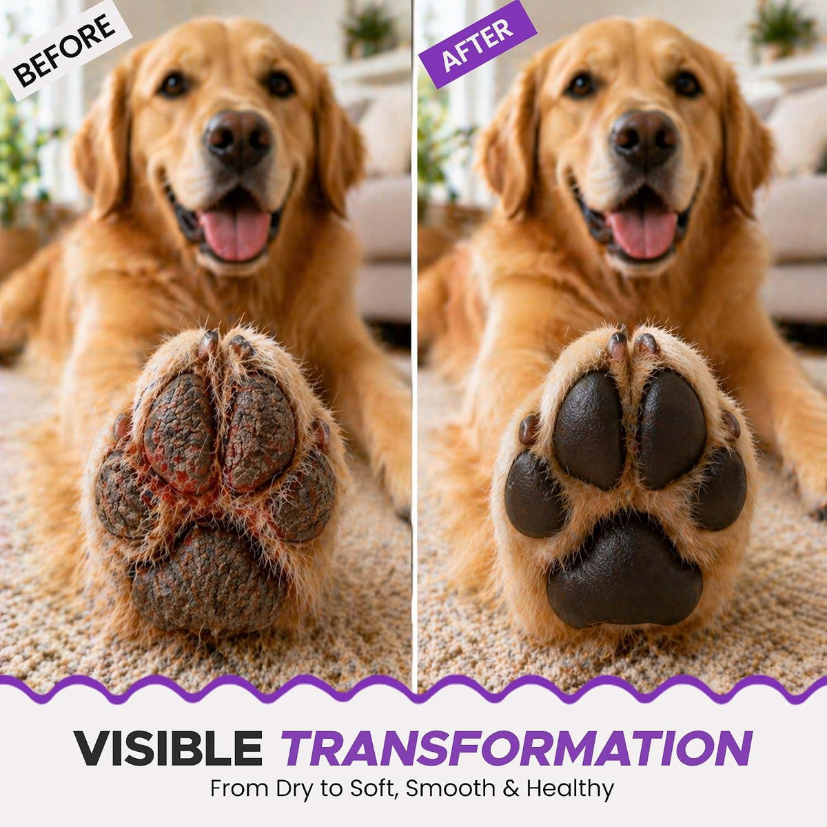 Pet Lavender Balm for Dogs & Cats Made in USA - Soothes Dry, Cracked Paws & Noses - Natural Paw & Nose Moisturizer with Healing Ingredients - Organic Dog Paw Pad Protector for Extreme Weather - Image 10