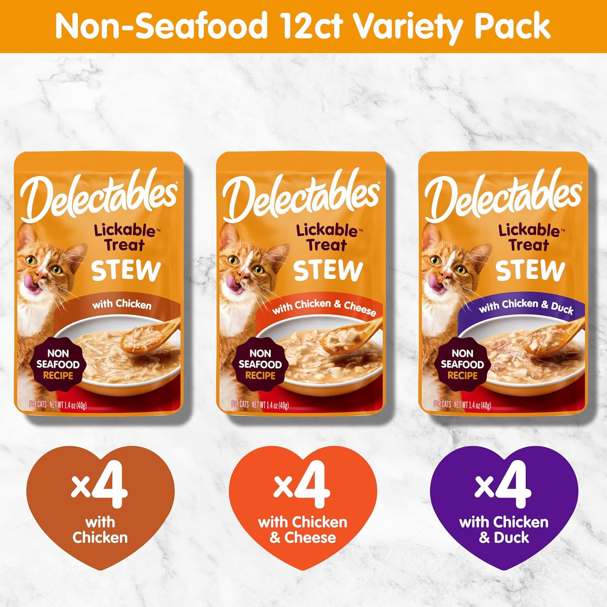 Delectables 12 count cat treat box and individual pouches