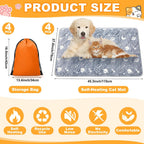 Thermal pet heating pad displaying the rocket and moon space capsule pattern