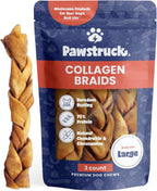 Pawstruck Natural 5-7" Beef Collagen Braids for Dogs - Healthy Long Lasting Alternative to Traditional Rawhide & Bully Sticks Chew Treats w/Chondroitin & Glucosamine - 5 Count - Packaging May Vary - Image 10