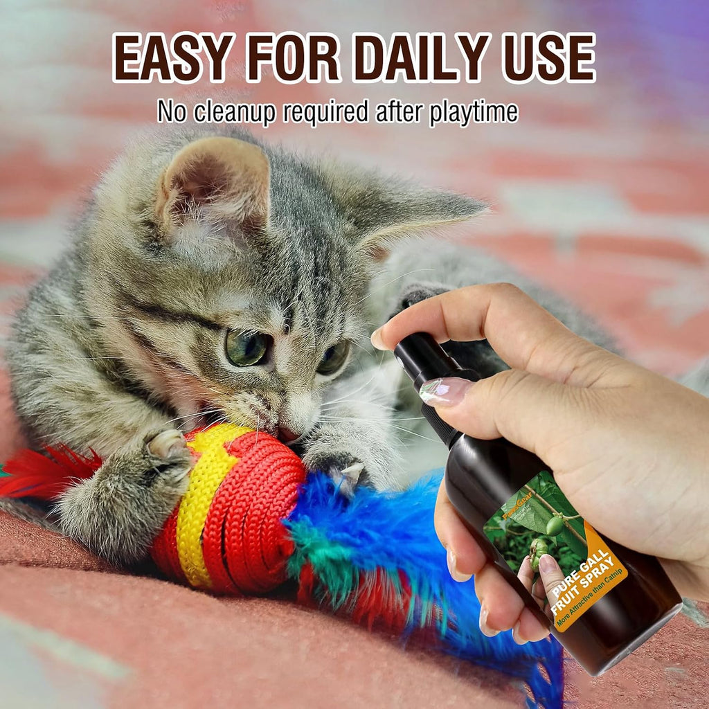 PawsGear authentic cat attractant training spray bottle size and directions view