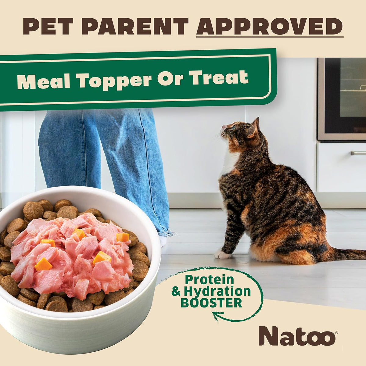 Case of 20 Natoo salmon and pumpkin cat gravy pouches