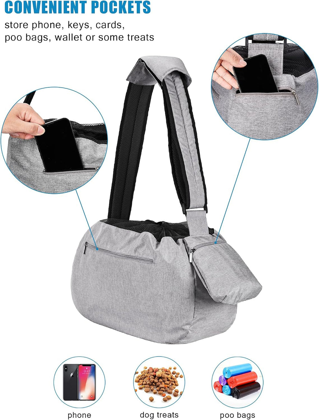 Close up of Ownpets pet carrier strap buckle adjustment