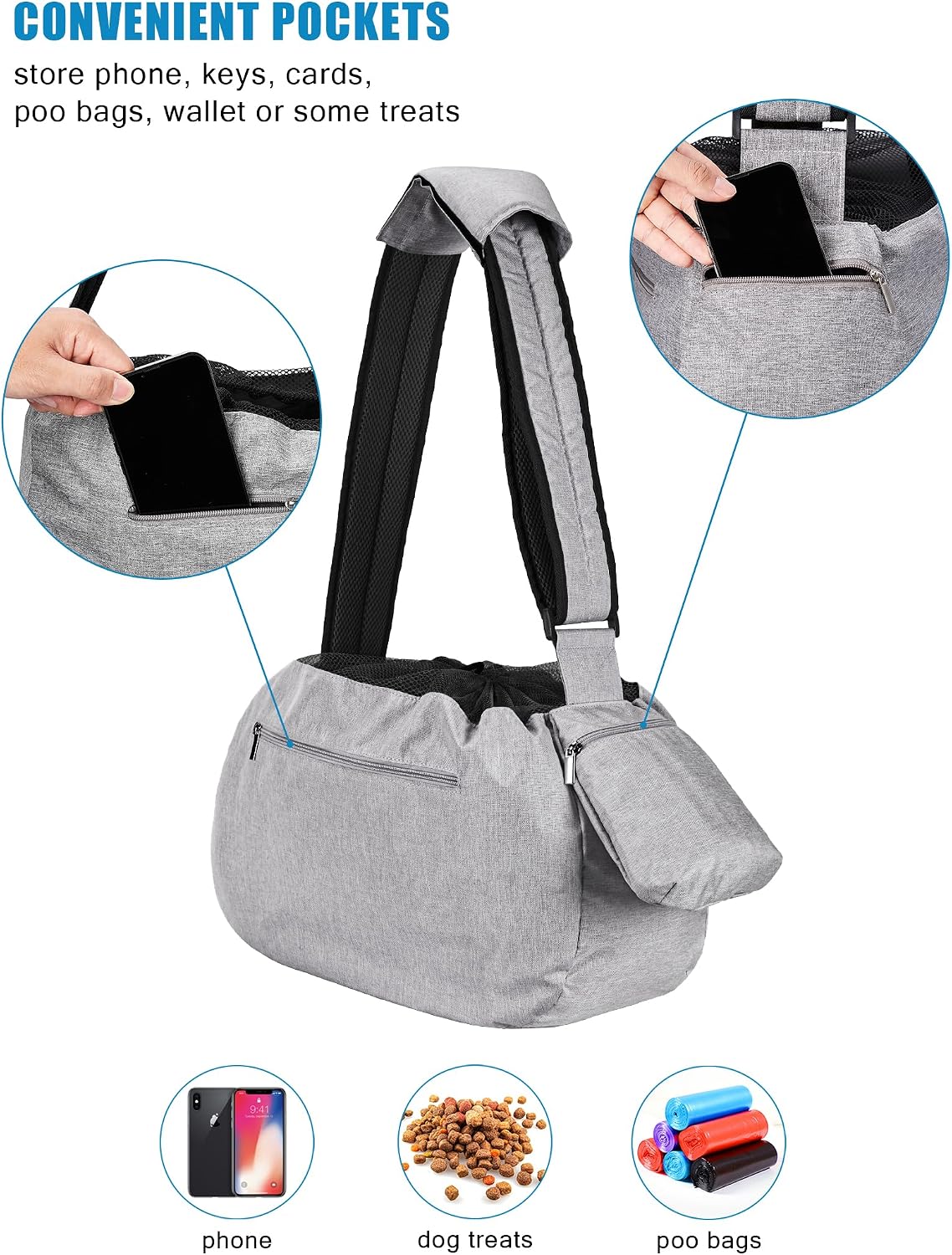 Close up of Ownpets pet carrier strap buckle adjustment