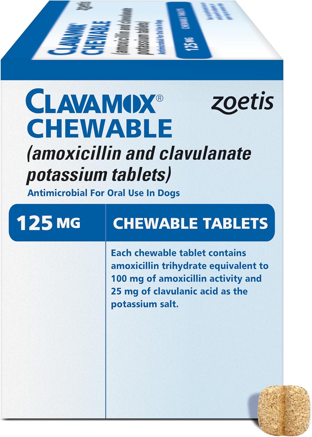 Clavamox oral suspension for dogs and cats side view