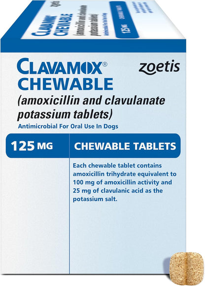 Clavamox oral suspension for dogs and cats side view