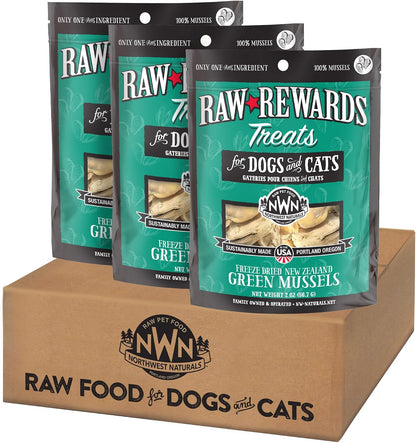 Northwest Naturals Raw Rewards Freeze-Dried Green Lipped Mussel Treats for Dogs and Cats - Bite Sized Pieces - Grain Free - 1 Ingredient - Healthy - Human Grade - All Natural - USA Made - 2 Oz - Image 14