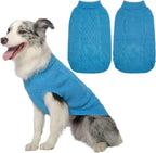 Mihachi Turtleneck Dog Sweater - Winter Coat Apparel Classic Cable Knit Clothes with Leash Hole for Cold Weather, Ideal Gift for Pet in New Year Flesh Pink Large - Image 13