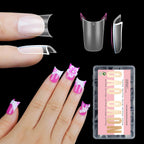 NOVO OVO short duck feet nail tips front view showing 240 pieces packaging