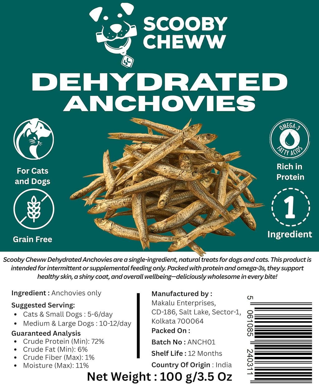 Natural dried fish treats for dogs close up