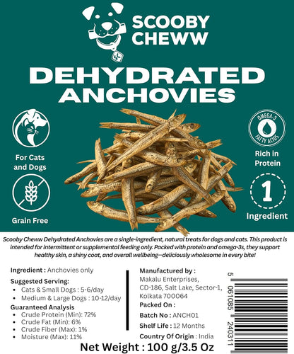 Natural dried fish treats for dogs close up
