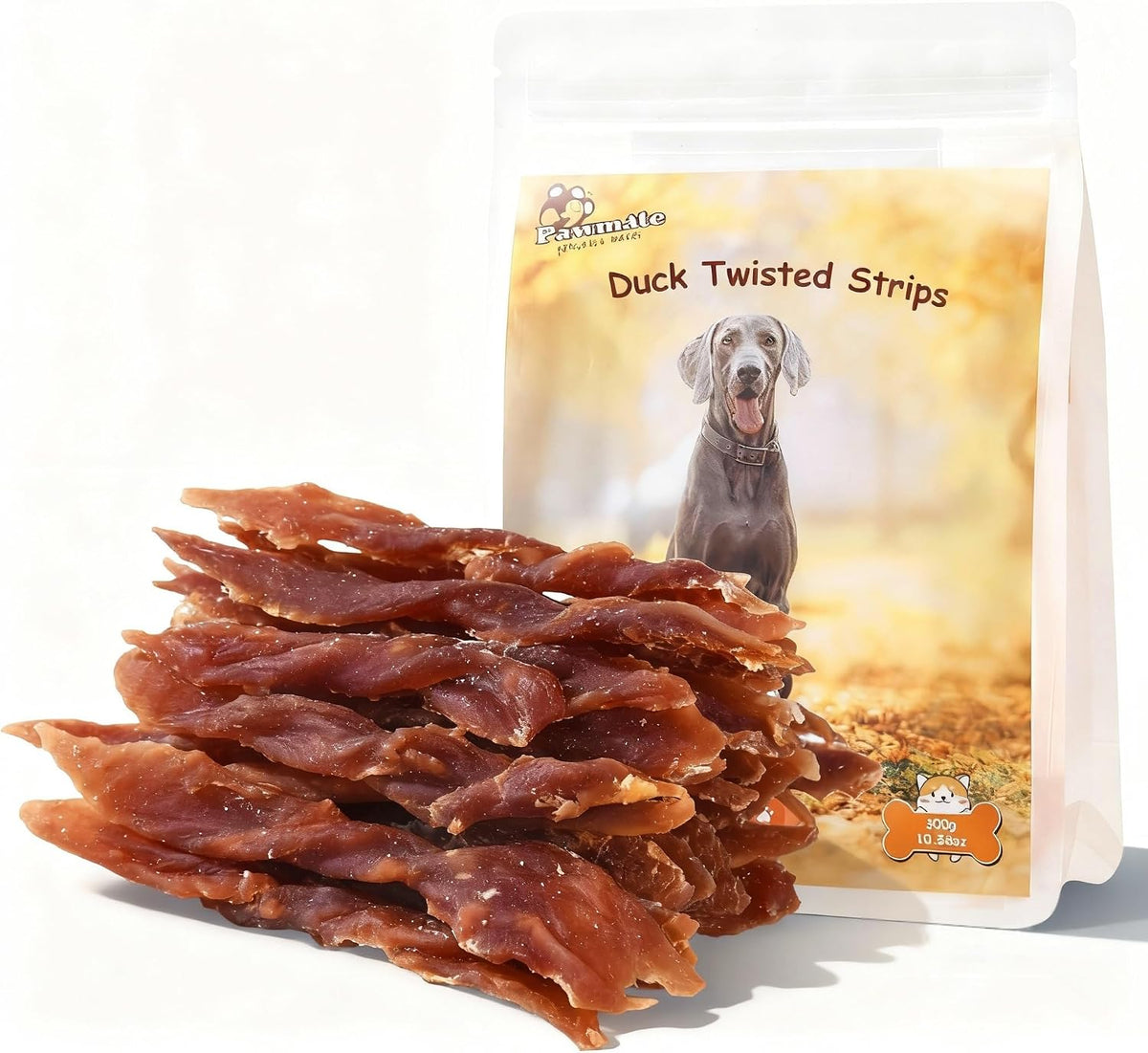 Pawmate Dog Treats Chicken Jerky Strips for Dogs, Natural Healthy Dog Jekry with Taurine, Real Chicken Twists High Protain Low Fat, Training Rewards Treats for Small Medium Large Dogs 10.6 oz - Image 9
