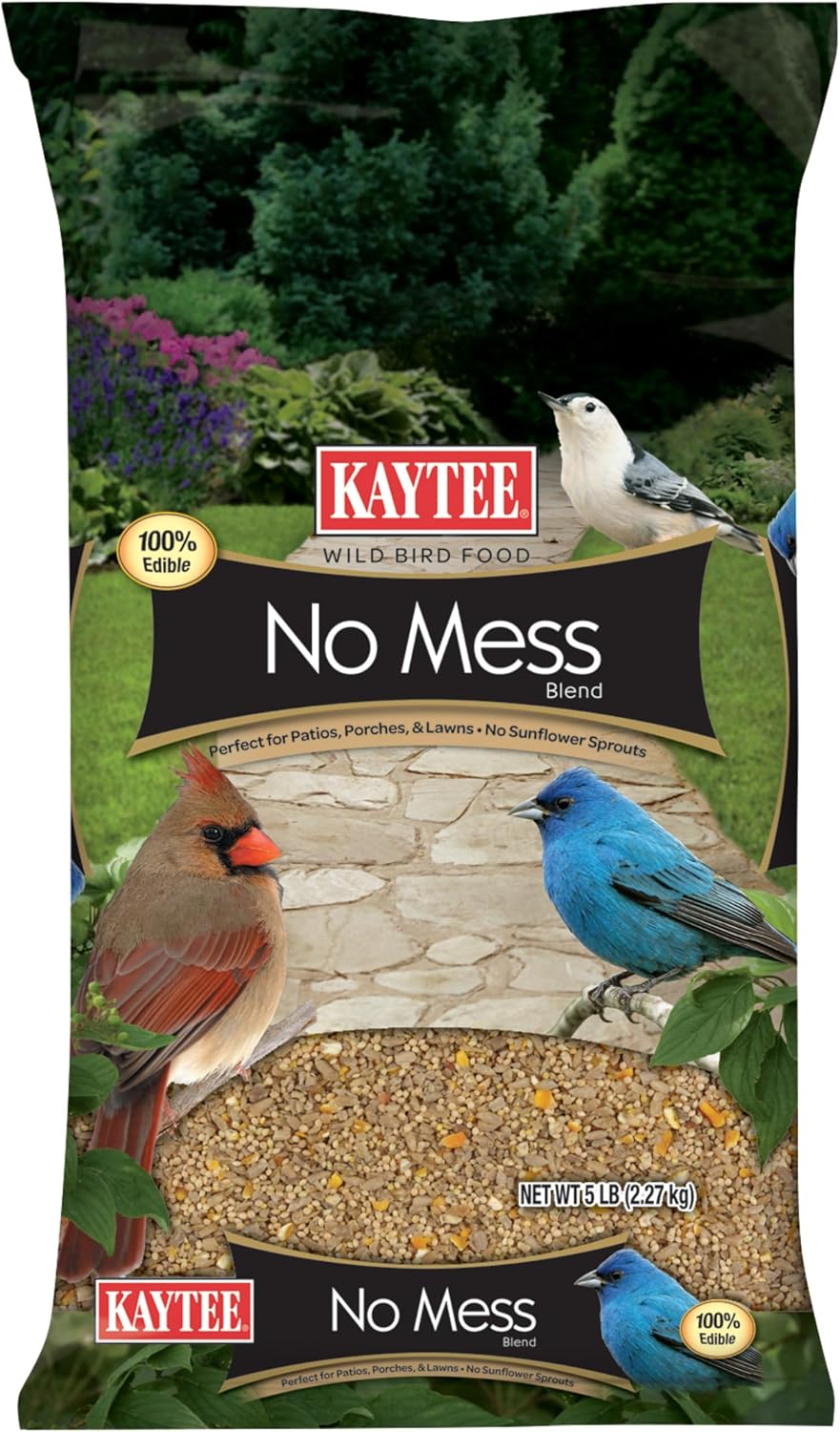 Kaytee Wild Bird (No Mess or Waste Free) Food Seed Blend For Blue Jays, Woodpeckers, Juncos, Cardinals, Grosbeaks, Sparrows, and Finches, 10 Pound, (Packaging May Vary) - Image 10