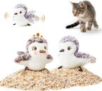 Potaroma Cat Toys Flapping Bird (No Flying), Lifelike Sandpiper Chirp Tweet, Rechargeable Touch Activated Kitten Toy Interactive Cat Exercise Toys for All Breeds Cat Kicker Catnip Toys 4.0" - Image 8