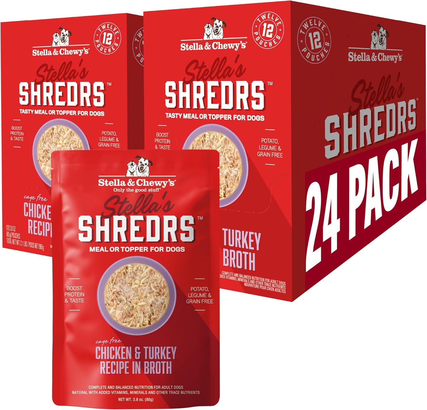 Stella & Chewy's Cage-Free Chicken Shredrs - Premium Dog Food Pouches - Perfect For Picky Eaters - 24 Pack, 2.8oz Each - Image 15