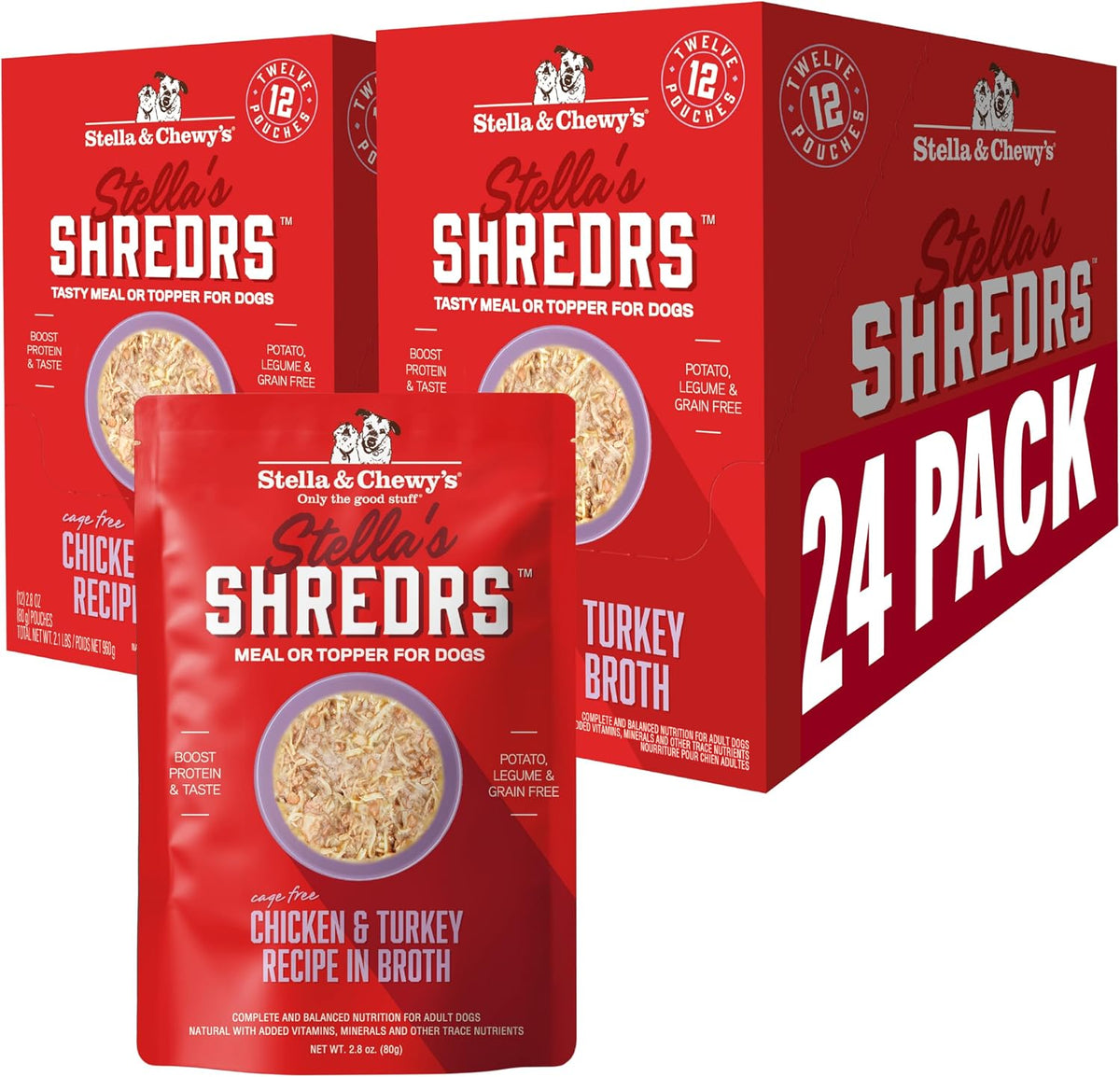Stella & Chewy's Cage-Free Chicken Shredrs - Premium Dog Food Pouches - Perfect For Picky Eaters - 24 Pack, 2.8oz Each - Image 15