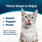 Side angle view of 3 ounce cat food puree pouches