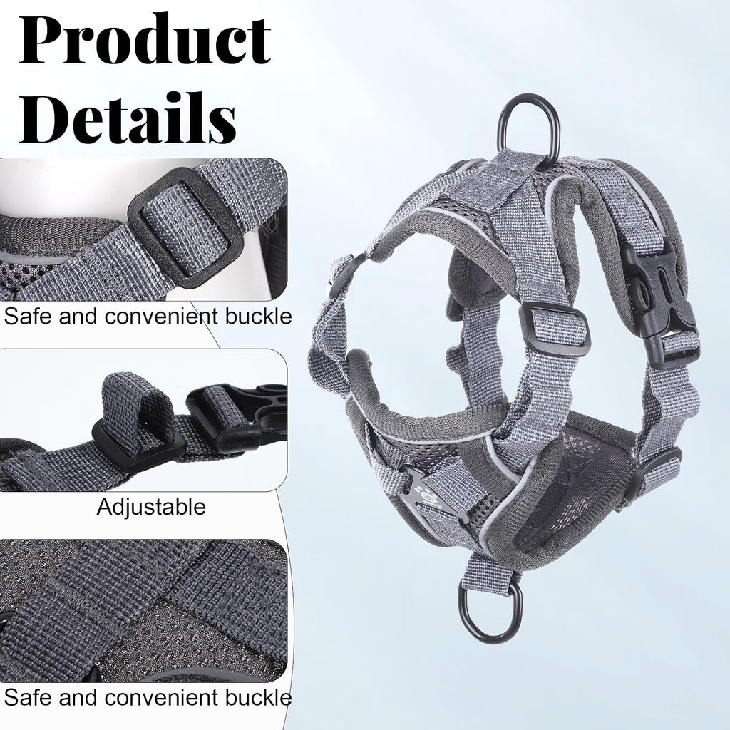 Hadnves soft mesh cat harness showing adjustable strap details