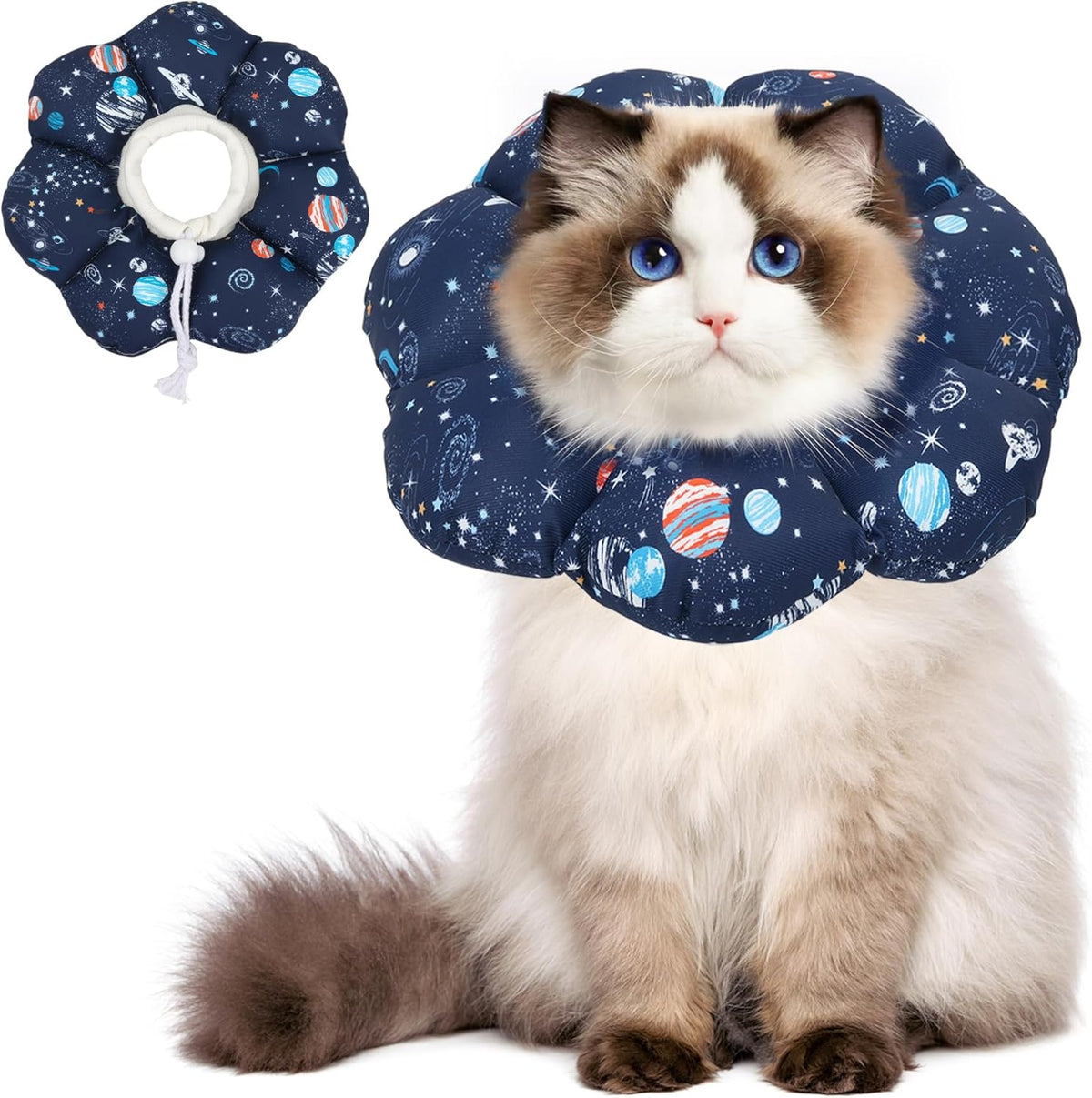 ComSaf Cat Cone Collar Soft, Protective Adjustable Cat Cones to Stop Licking After Surgery, Comfortable Lightweight Elizabethan Collar for Kitten Prevent from Licking Wounds, Not Block Vision - Image 10