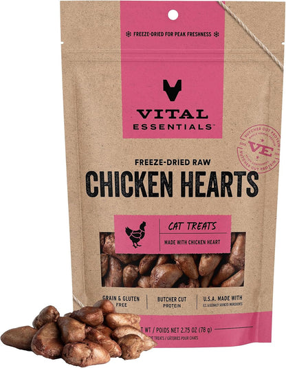 Vital Essentials Freeze Dried Raw Chicken Hearts Cat Treats | Single Ingredient | Premium Quality | Grain Free, Healthy Treats for Cats, 0.8 oz Bag - Image 11