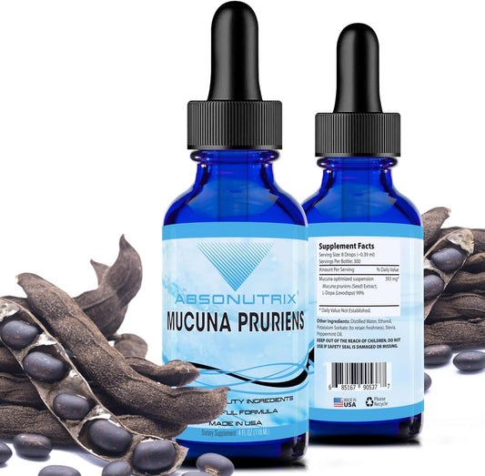 Absonutrix Mucuna Pruriens Liquid Extract front view bottle for fast absorption