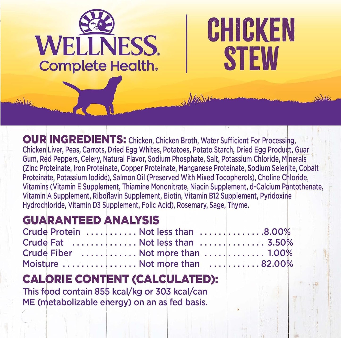 Wellness Complete Health tin container showing premium grain free dog meal