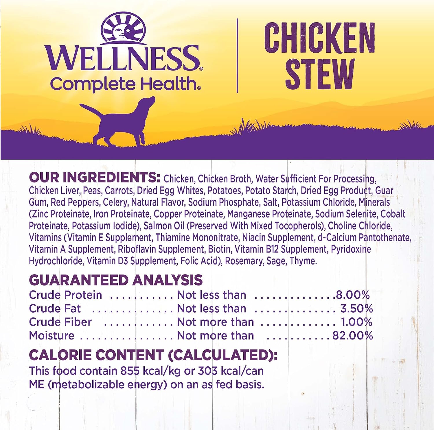Wellness Complete Health tin container showing premium grain free dog meal