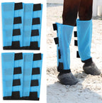 Premium 4-Pack Horse Fly Boots & Leggings Loose-Fit Fine Mesh with Stay-On Fasteners, Support Strips & Anti-Stomp Design Breathable Non-Slip Protection Leg Wrap (Large) Royal Blue - Image 9