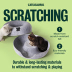 Cattasaurus cat cave interactive peephole window