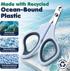 Ocean Plastic Clippers for Cats and Small Dogs, Professional Stainless Steel Dog Nail Trimmer, Handles Made from Recycled Ocean-Bound Plastic, All Breeds Color Blue (Blue) - Image 6