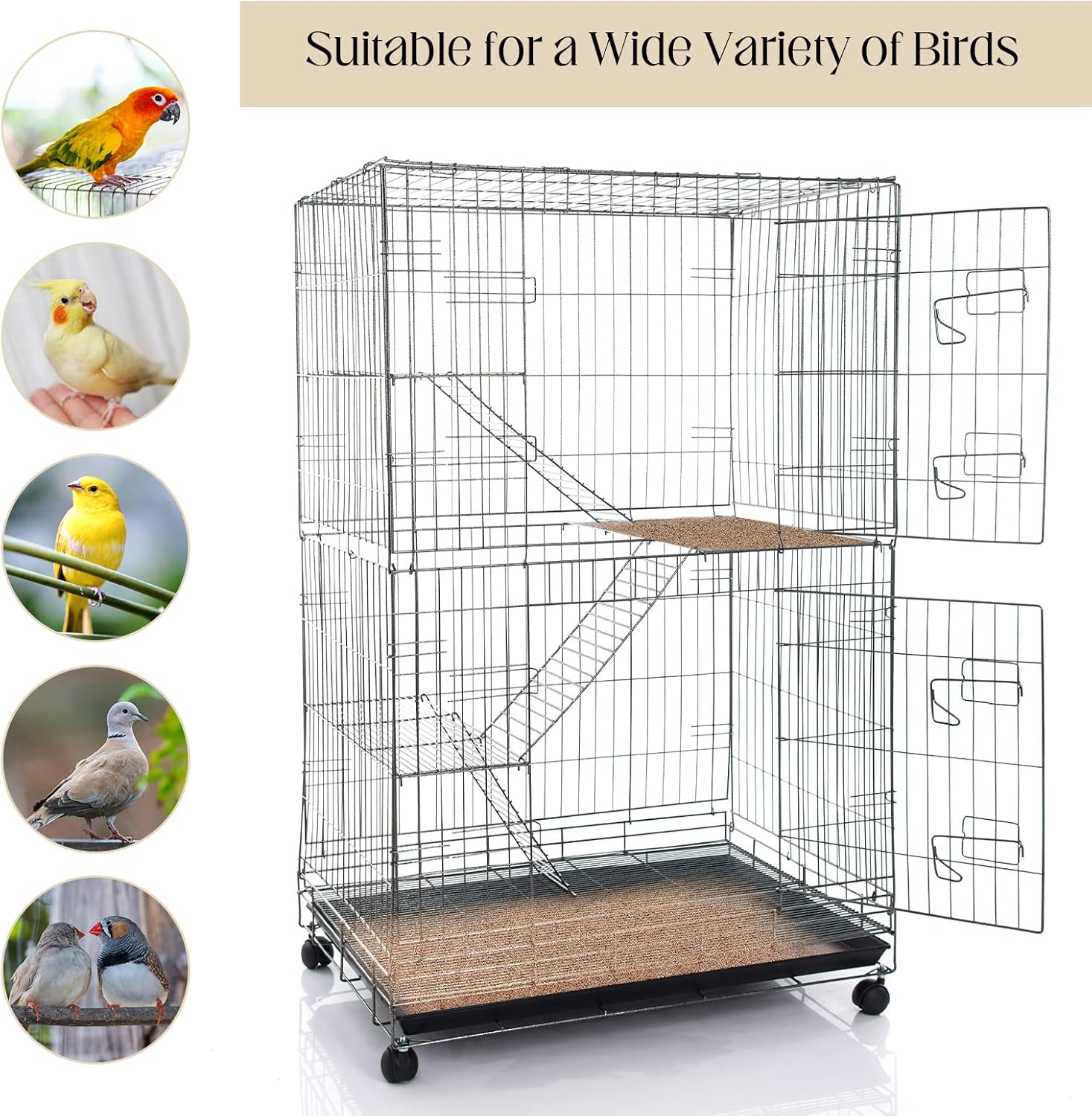 Illustration of birds standing on Fabbay gravel paper liner