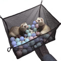 Kathson ferret hammock front view hanging inside a wire pet cage setup.