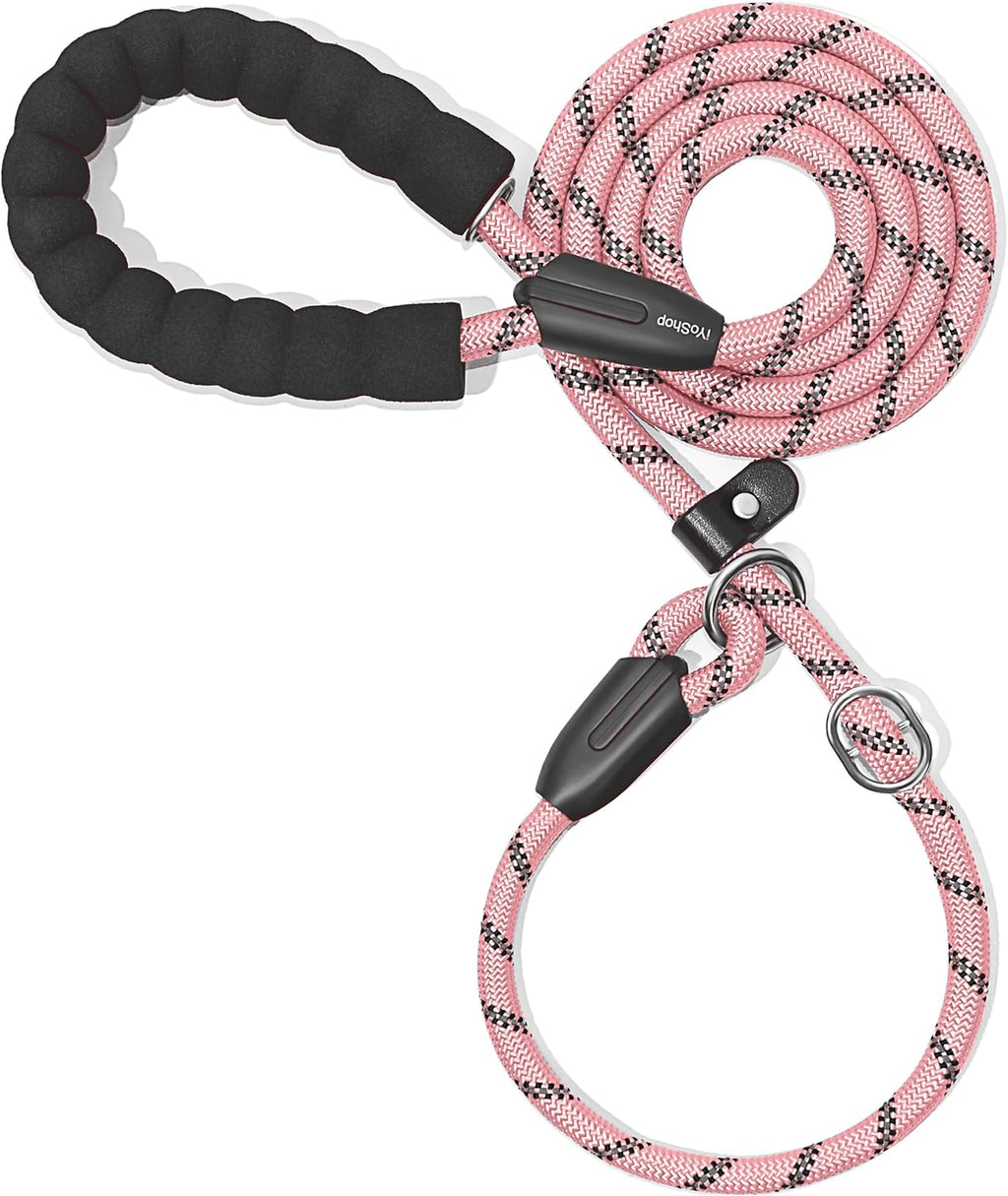 iYoShop Durable Slip Lead Dog Leash with Padded Handle and Highly Reflective Threads, No Pull Dog Training Leash, (1/2" x 6 FT, Black) - Image 13