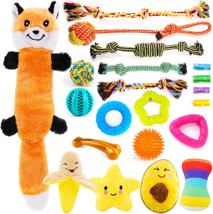 Loyee dog toy set with included waste bags