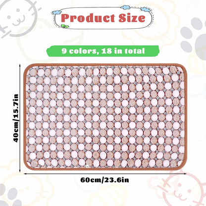 SHENLIU 18 Pcs Fleece Pet Blanket, 9 Style Small Fleece Pet Blanket Soft Warm Sleep Mat Fluffy Cute Puppy Supplies Paw Star Print Design Bed Blankets for Dog Cat Kitten Animals - Image 2