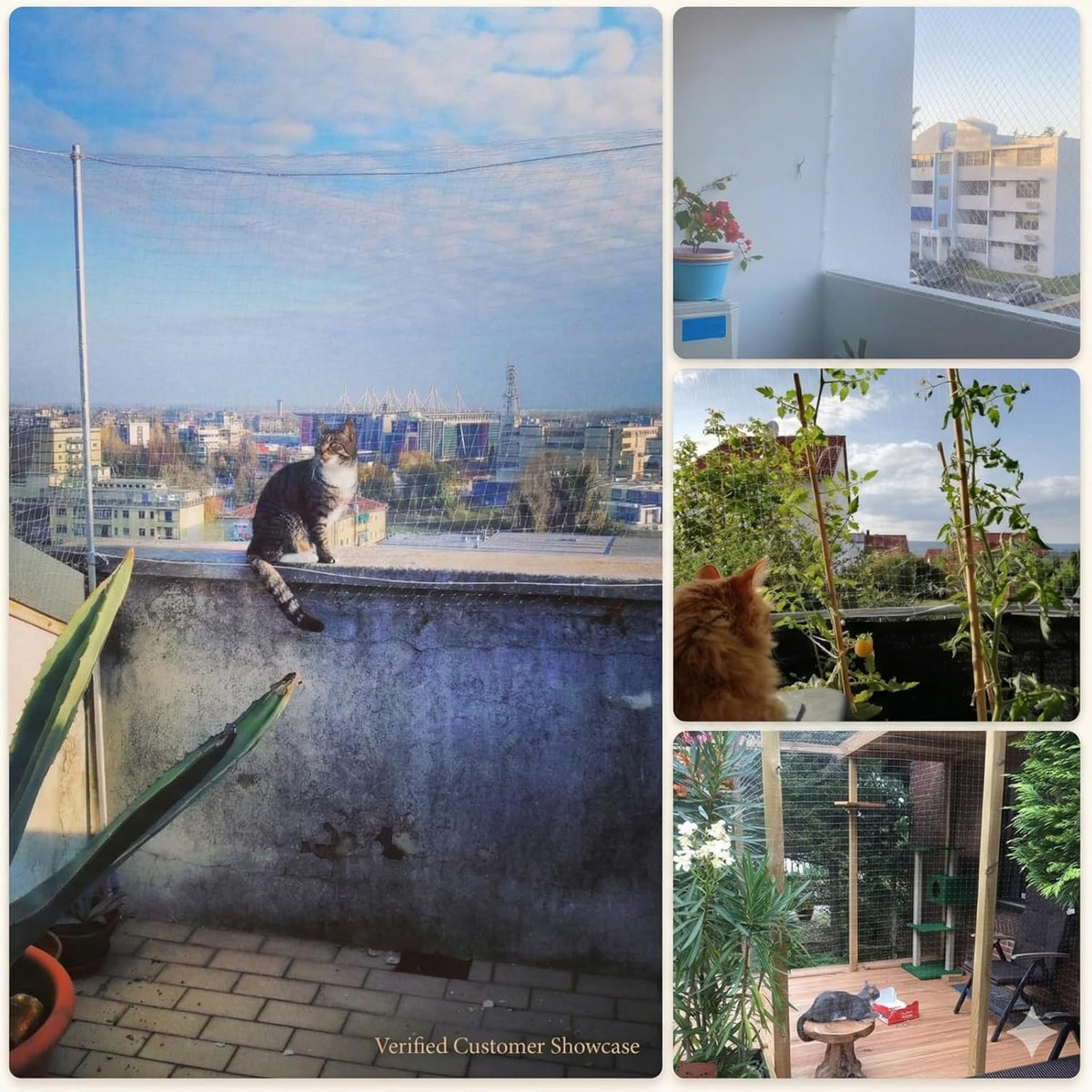Installation kit components for cat balcony safety screen