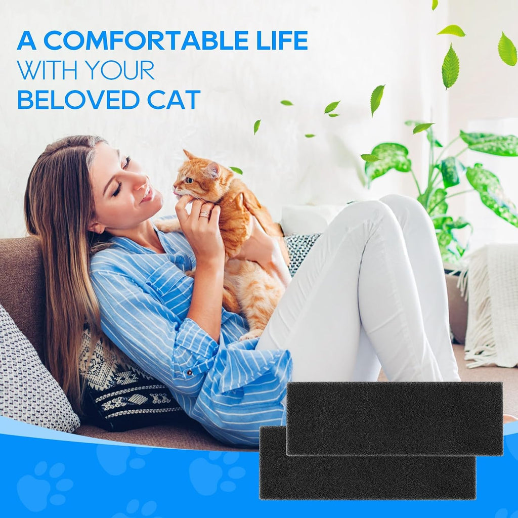 Six pack generic activated carbon filters for automatic cat litter drawer