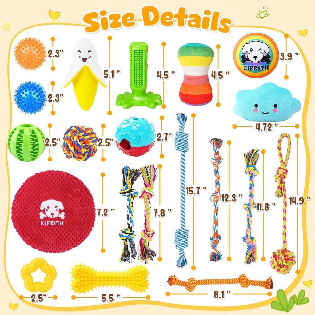 KIPRITII durable cotton rope toys for puppy tug of war play sessions.